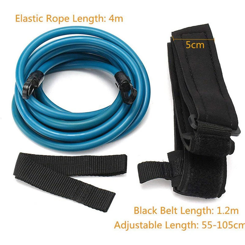 Swim Resistance Training Belt – Adjustable 4M Elastic